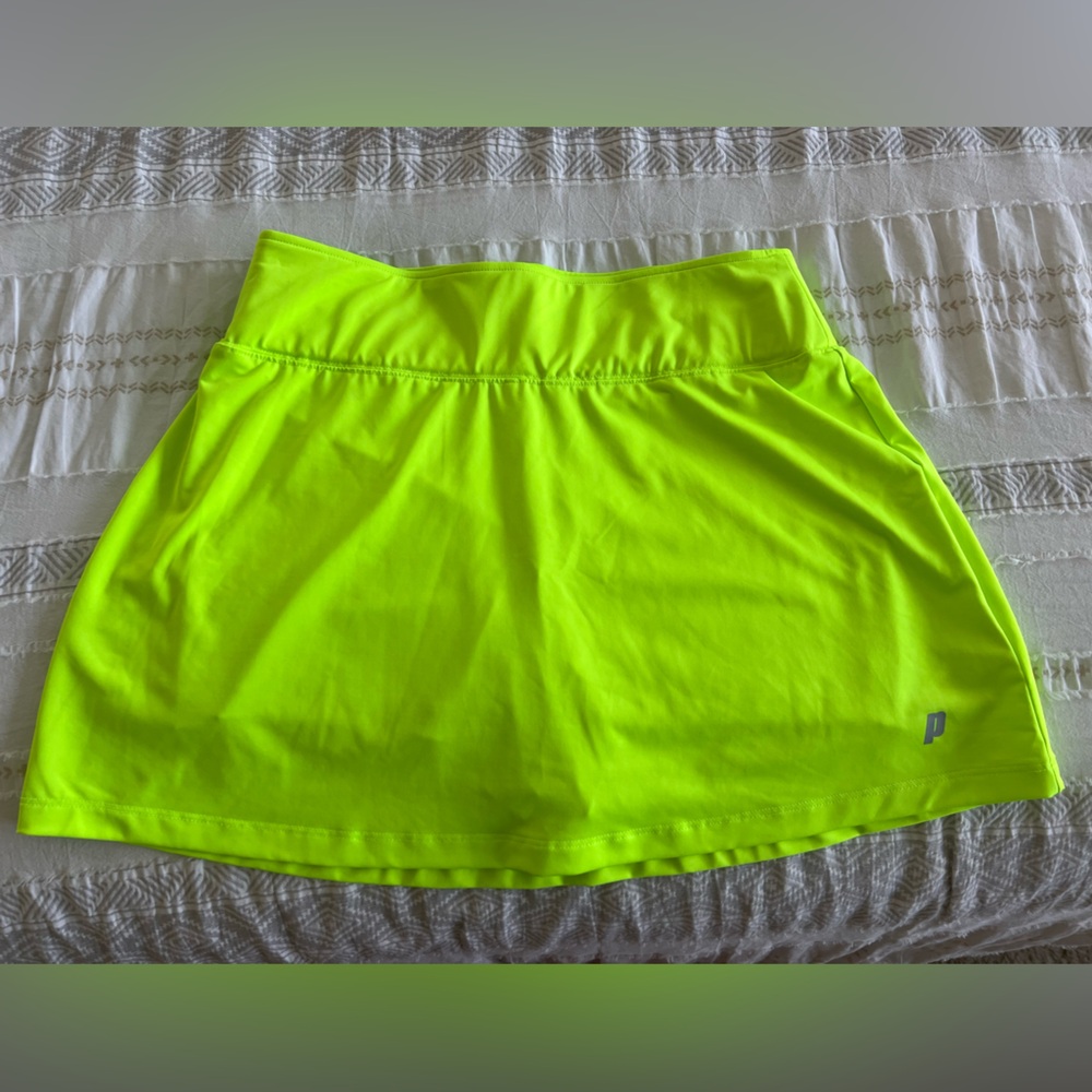 Prince Neon Yellow/green tennis skort.